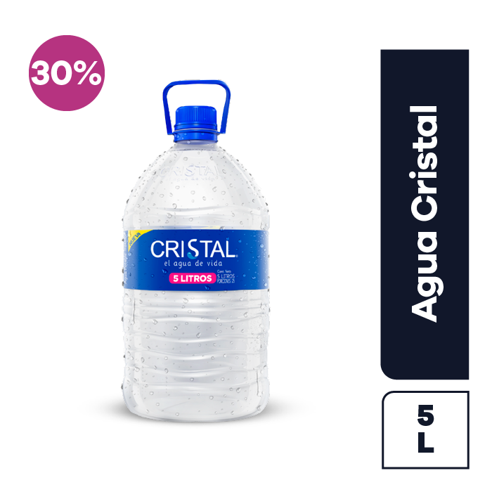 Agua Cristal de Postobón se lanza con botella 100% de material